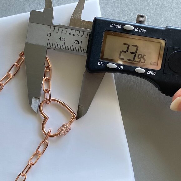 FAC Rose Gold Tone Chain Necklace & Earring Set - Picture 6 of 8